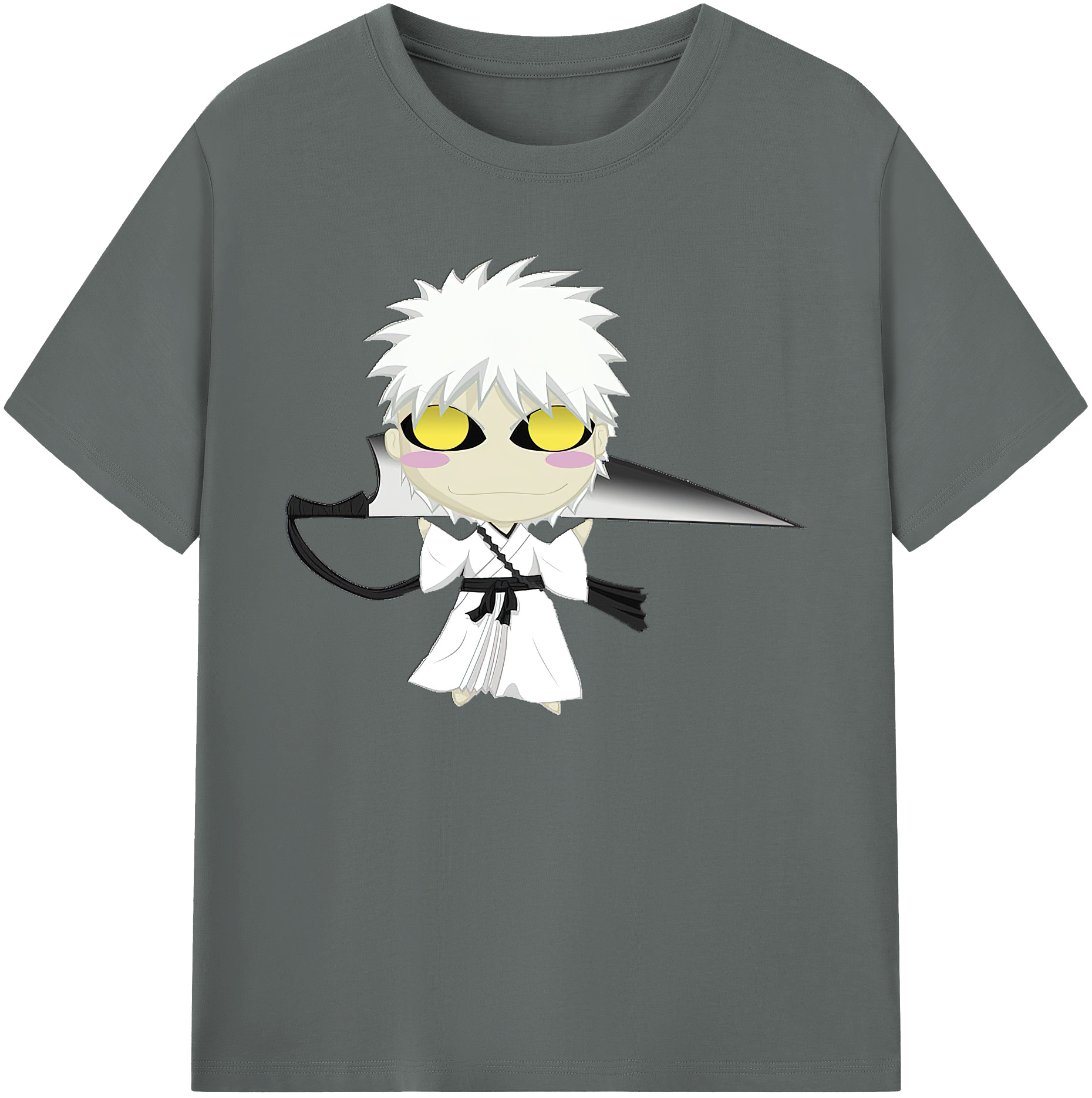 （画像用） ブリーチ 黒崎一護（くろさき いちご）BLEACH Kurosaki Ichigo 綿100％ メンズ半袖Tシャツ｜肌触りやわらか＆通気性